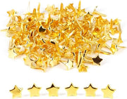 100 pezzi di chiodi a stella miniatura a doppia testa in metallo con clip per tessuto e clip di fissaggio metallica per lavori di cucito e di ricamo da 14 mm.