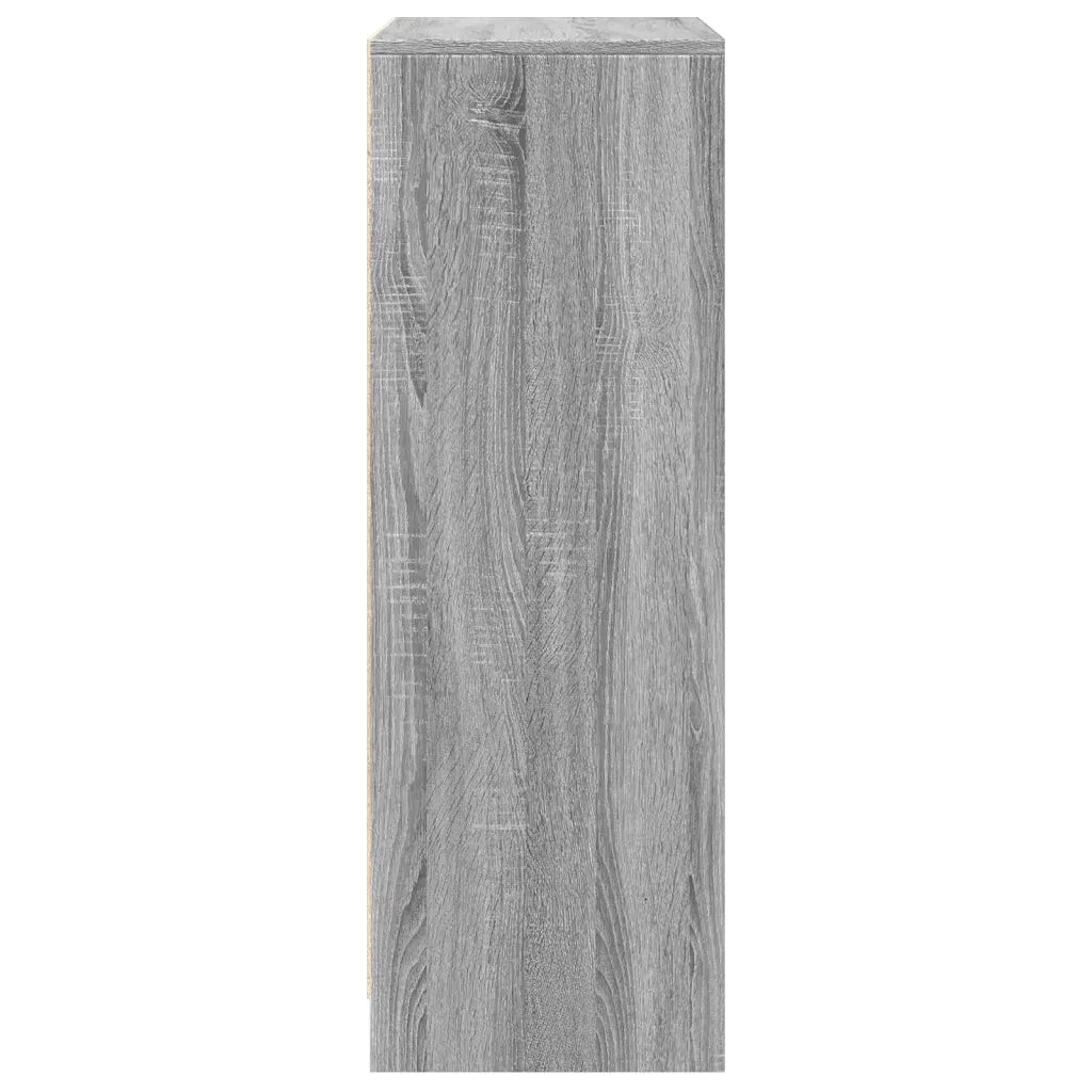 Credenza con LED Grigio Sonoma 77x34x100cm in Legno Multistrato
