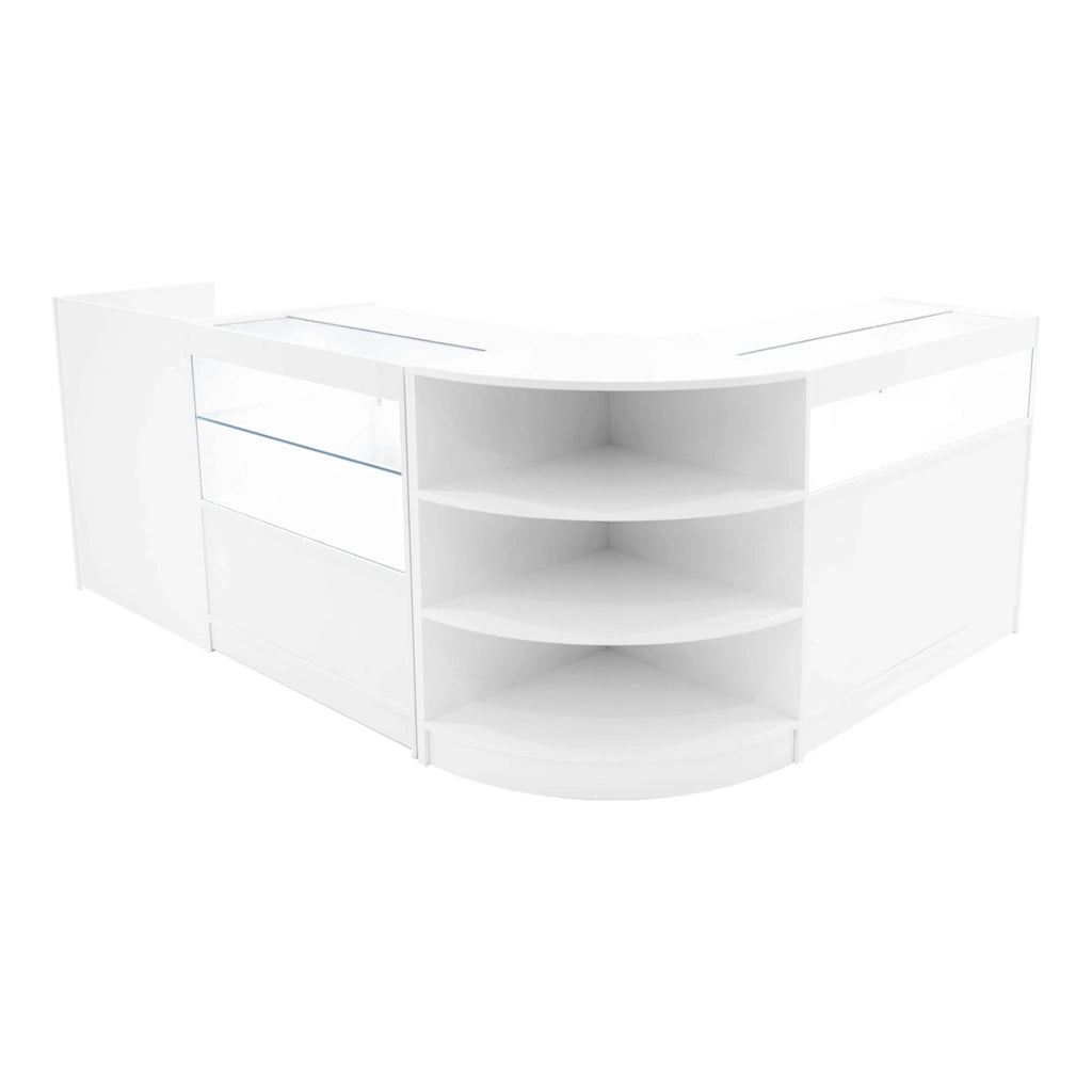 Set Banconi Bianco Europa LED B900 C900 LM60 TB60 con Serrature e Vetrina