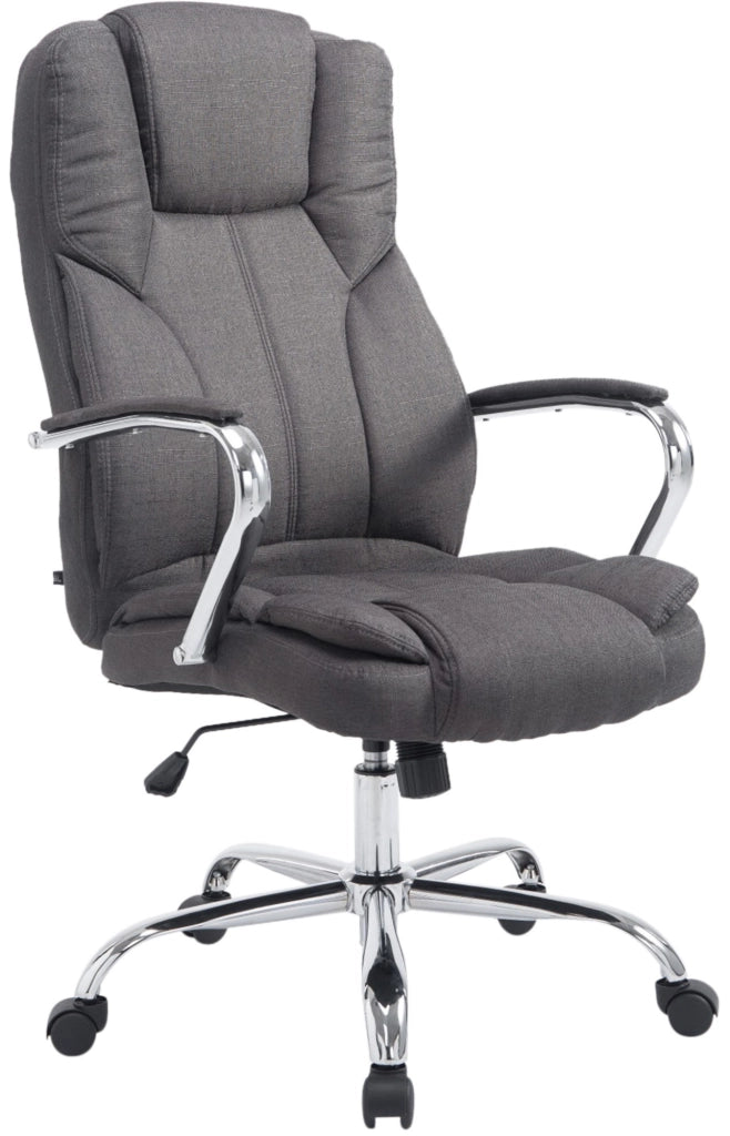 Poltrona ufficio XXL Xanthos in tessuto grigio scuro