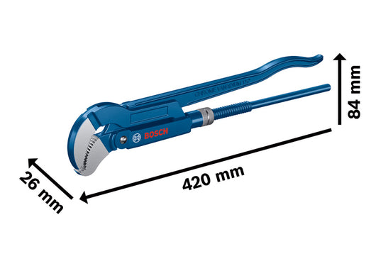 CHIAVE PER TUBI AD ANGOLO DI 45° LUNGA 420mm BOSCH PROFESSIONAL - 1600A02W3T