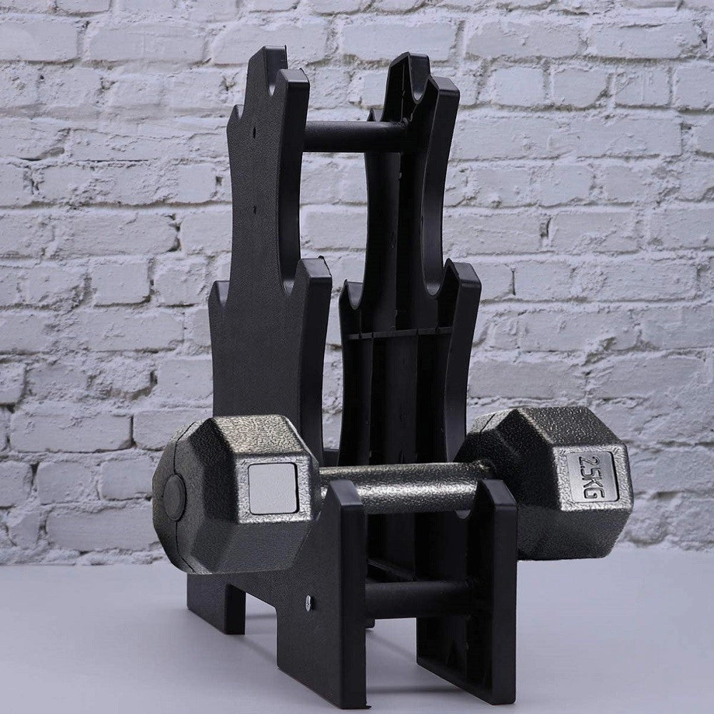 Trade Shop - Supporto Per Manubri Pesi A 3 Livelli Per Accessori Fitness Palestra Casa Nero -