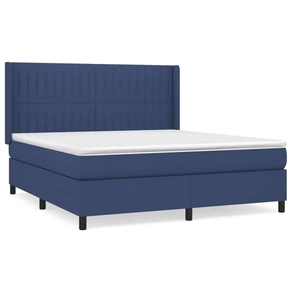 Giroletto a Molle con Materasso Blu 160x200 cm in Tessuto 3131607