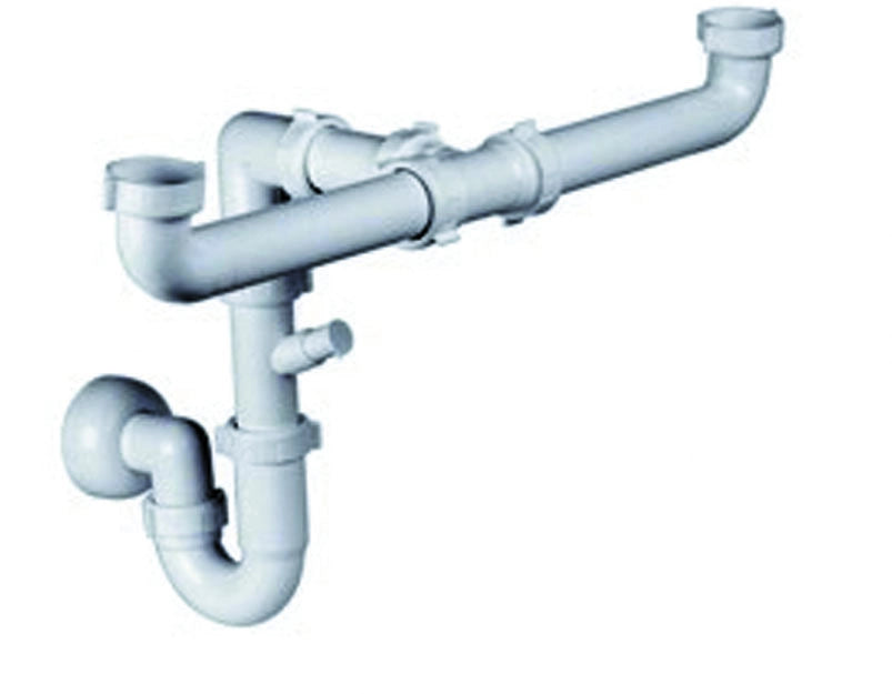 SIFONE LAVELLO 2 VIE C/ATT LAVAST BASSO INGOMBRO- 1,0 pz