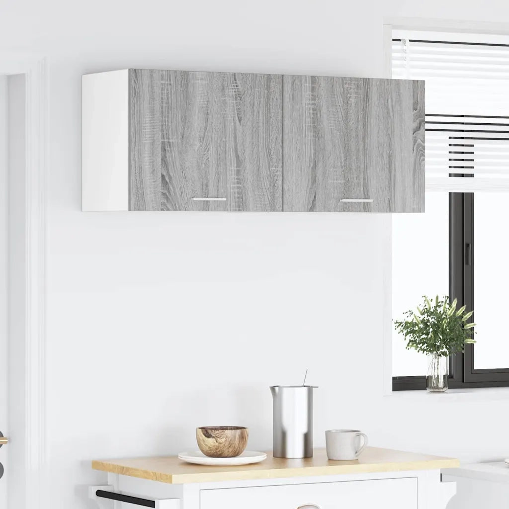 Armadio pensile Grigio Sonoma e Bianco 50 x 31 x 40 cm