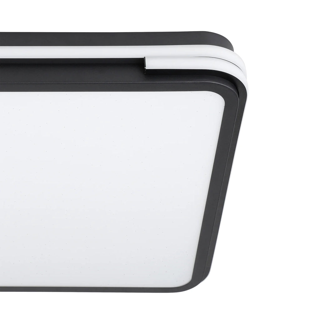 Plafoniera Moderna Genovese-Z Alluminio Nero Luce Led Integrato 22W