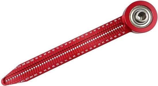 Tecnometro multifunzionale con scala - Strumento da uso universale - Scala per lavori di carpenteria - Stampo circolare - Adatto a diversi utilizzi - Blu e nero.