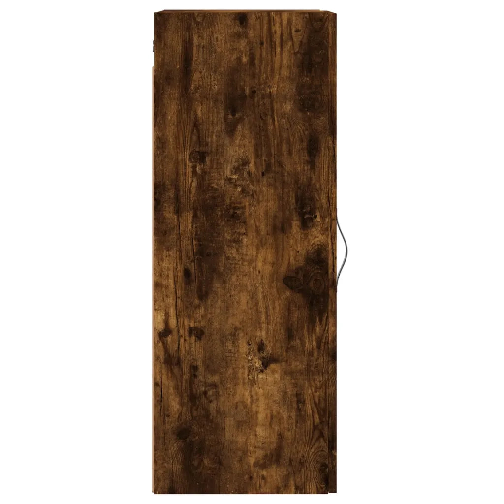 Armadietto a Muro | Mobile a Parete Rovere Fumo 34,5x34x90 cm in Legno Multistrato