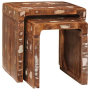 vidaXL Tavoli da Fine Multicolore legno massello di riciclo
