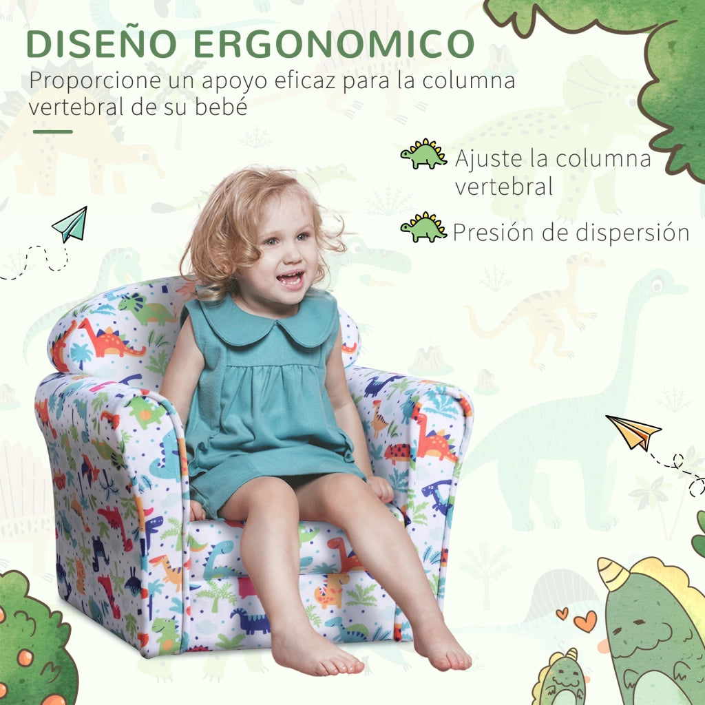 Poltrona per Bambini Dinosauri ¨C Zephmum ¨C Multicolore 50x39x44 cm