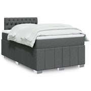 Giroletto a Molle con Materasso Grigio Scuro 120x190cm Tessuto 3287015