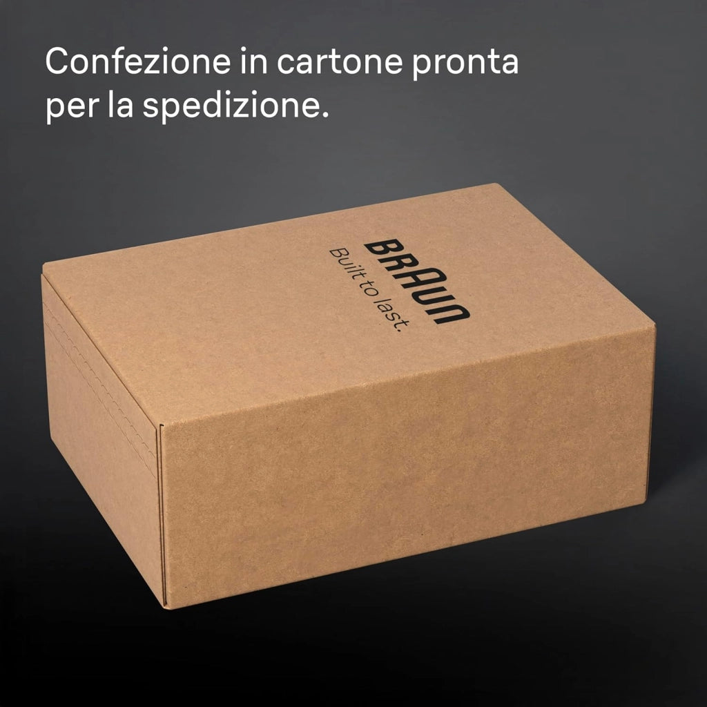 Braun Serie 9, Regolabarba Uomo, Rasoio Elettrico Barba con Lama Barba Problade e Strumenti Professionali, 40 Lunghezze, Base di Ricarica e Custodia Esclusiva, Bt9440 Grigio
