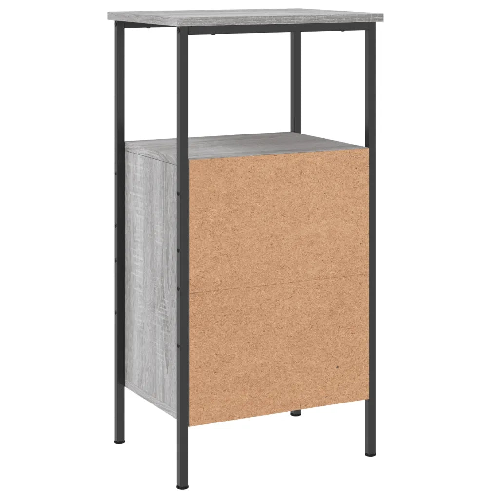 Comodino Grigio Sonoma 41x31x80 cm in Legno Multistrato 825929