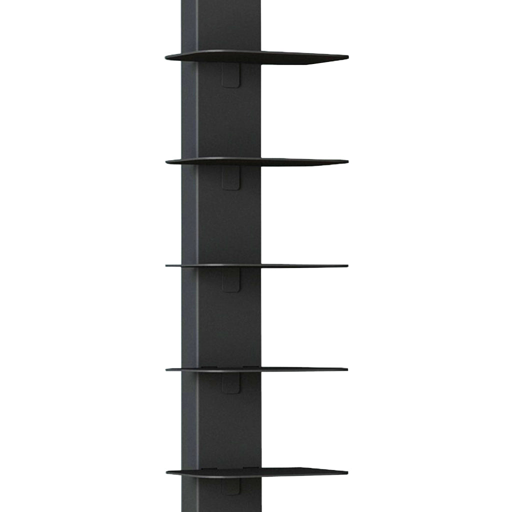 Libreria a Schienale Eksjö Scaffale a 10 Ripiani 150 x 39 x 39 cm Acciaio Nero [en.casa]