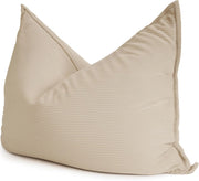 Pouf Poltrona a Sacco - Imbottitura in Schiuma, Molto Confortevole - Tessuto Morbido, Velluto a Coste - Fodera Lavabile - Pouf Divano Gigante (180 x 140 cm, Beige)