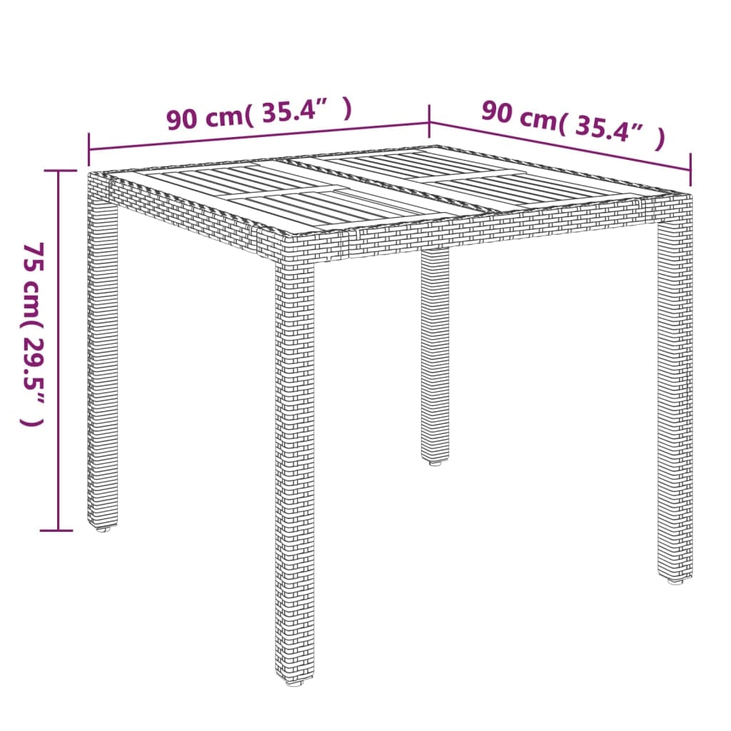 Set da pranzo da giardino per esterni 3 pezzi con cuscini nero 02_0014137