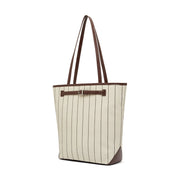 Borsa tote Lazy Style in vera pelle bianca