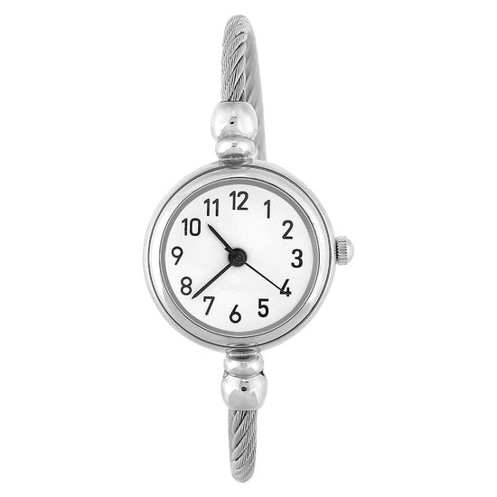 Orologio per Donne - Clessidra a Quarzo Analogetica - Stile Elegante - Dial Bianco con Cifre Arabe - Orologio da Polso Tendenziale - Ideale per ogni occasione