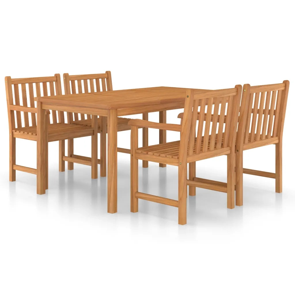 Set da pranzo da giardino 5 pz 150x90 cm in legno massello di teak 3059935