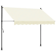 Tenda da Sole | Tenda parasole Retrattile Crema 300x150 cm in Tessuto e Acciaio