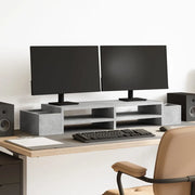 vidaXL Supporto Monitor con Cassetti Grigio 100x27x15 cm in Truciolato