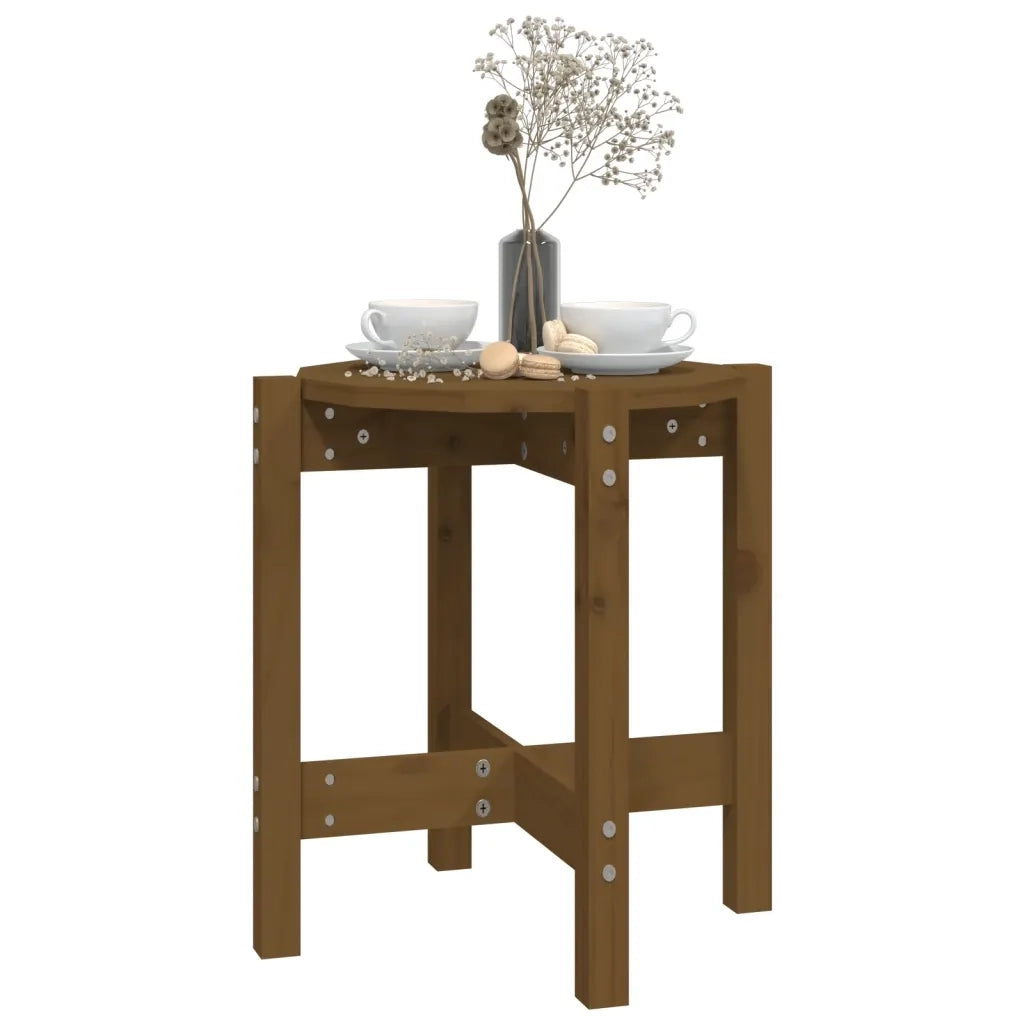 Tavolino da Salotto Miele Ã˜ 42,5x45cm in Legno Massello di Pino cod mxl 19476