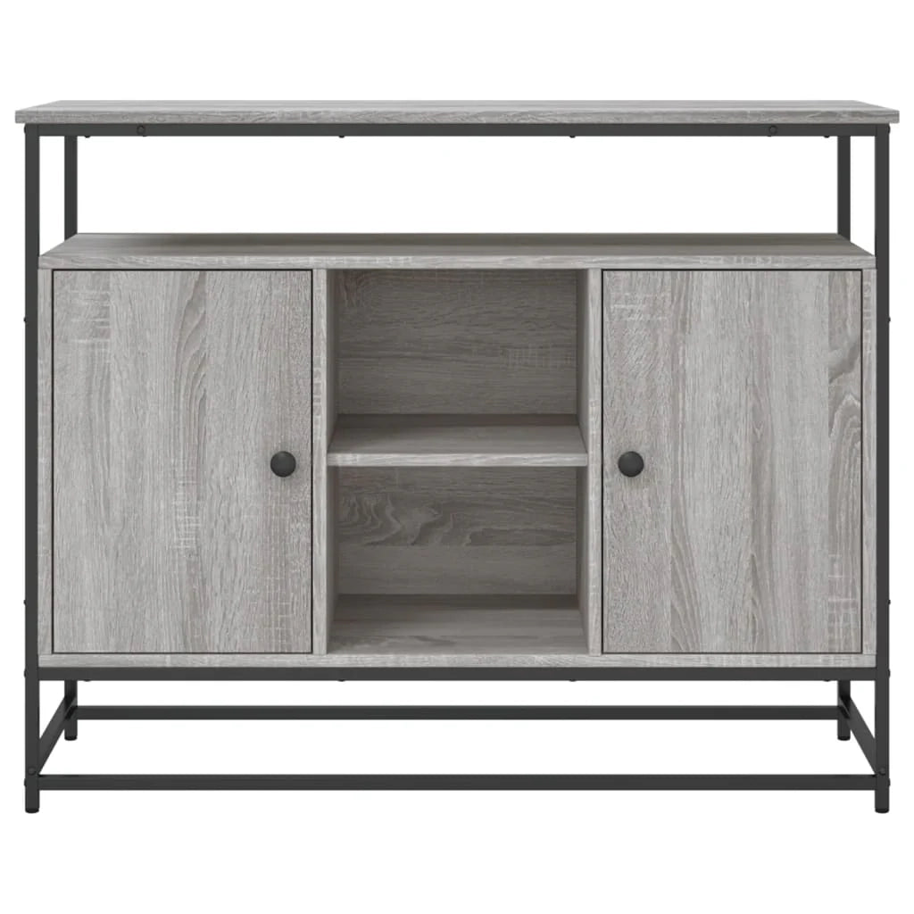 Credenza buffet cassettiera mobile contenitore organizer cucina soggiorno soggiorno Sonoma 100 x 35 x 80 cm derivati ​​del legno grigio 02_0036253