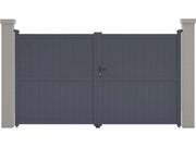 Cancello in alluminio "Maurice" - 299,5 x 155,9 cm - Grigio