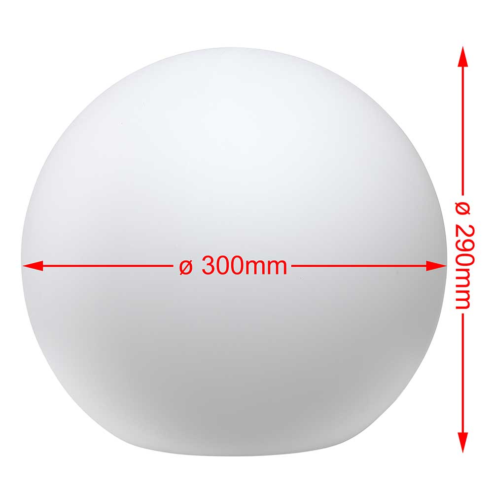 Lampada Sfera Giardino 30cm Luce Esterno Bianco attacco E27 Decorazione Esterno