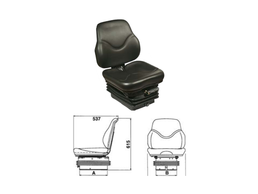 Sedile SC79 molleggio meccanico M200 soffietto in skay e stoffa omologato Cobo - Skay