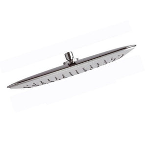 Soffione doccia rettangolare bicolore bianco e lucido cromato