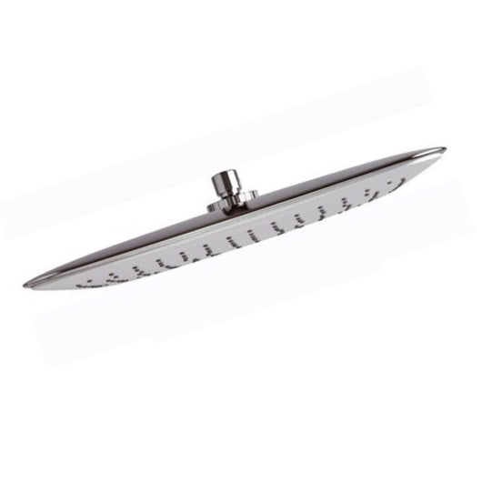 Soffione doccia rettangolare bicolore bianco e lucido cromato