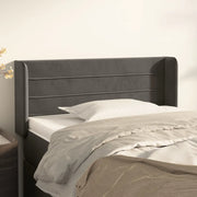 Testiera ad Orecchio Grigio Scuro 83x16x78/88 cm in Velluto 3118939