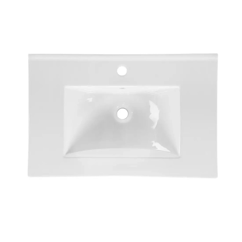 Lavabo da incasso AXIS 60 cm in ceramica bianco lucido