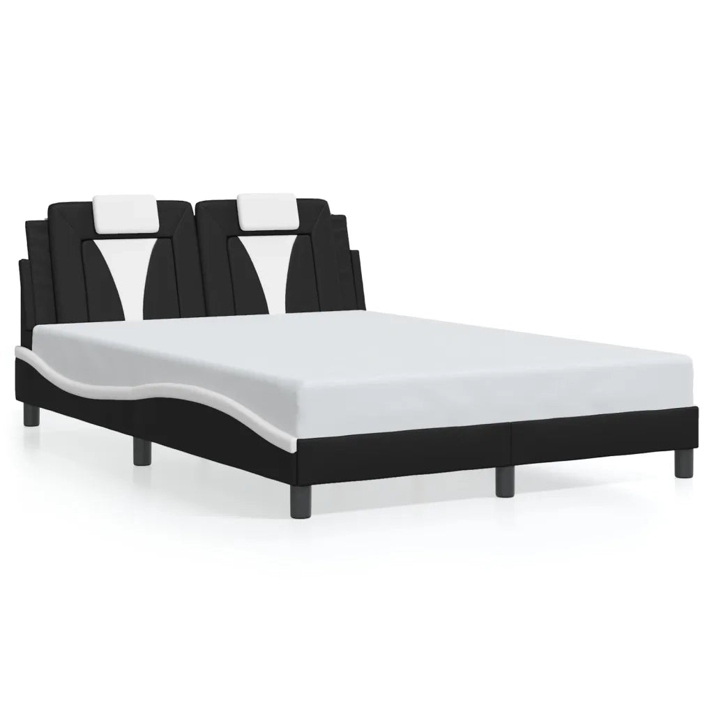 Giroletto Viana con LED senza Materasso Nero e Bianco 120x200 cm 3214013