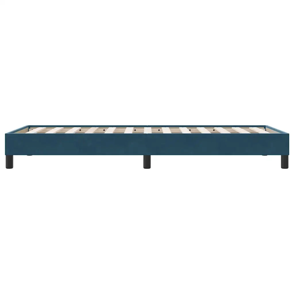 Giroletto a Molle senza Materasso Blu Scuro 100x210 cm Velluto