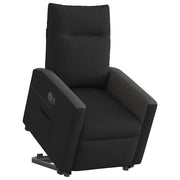 Poltrona | Sedia Relax Alzapersona Reclinabile Elettrica Nera in Tessuto