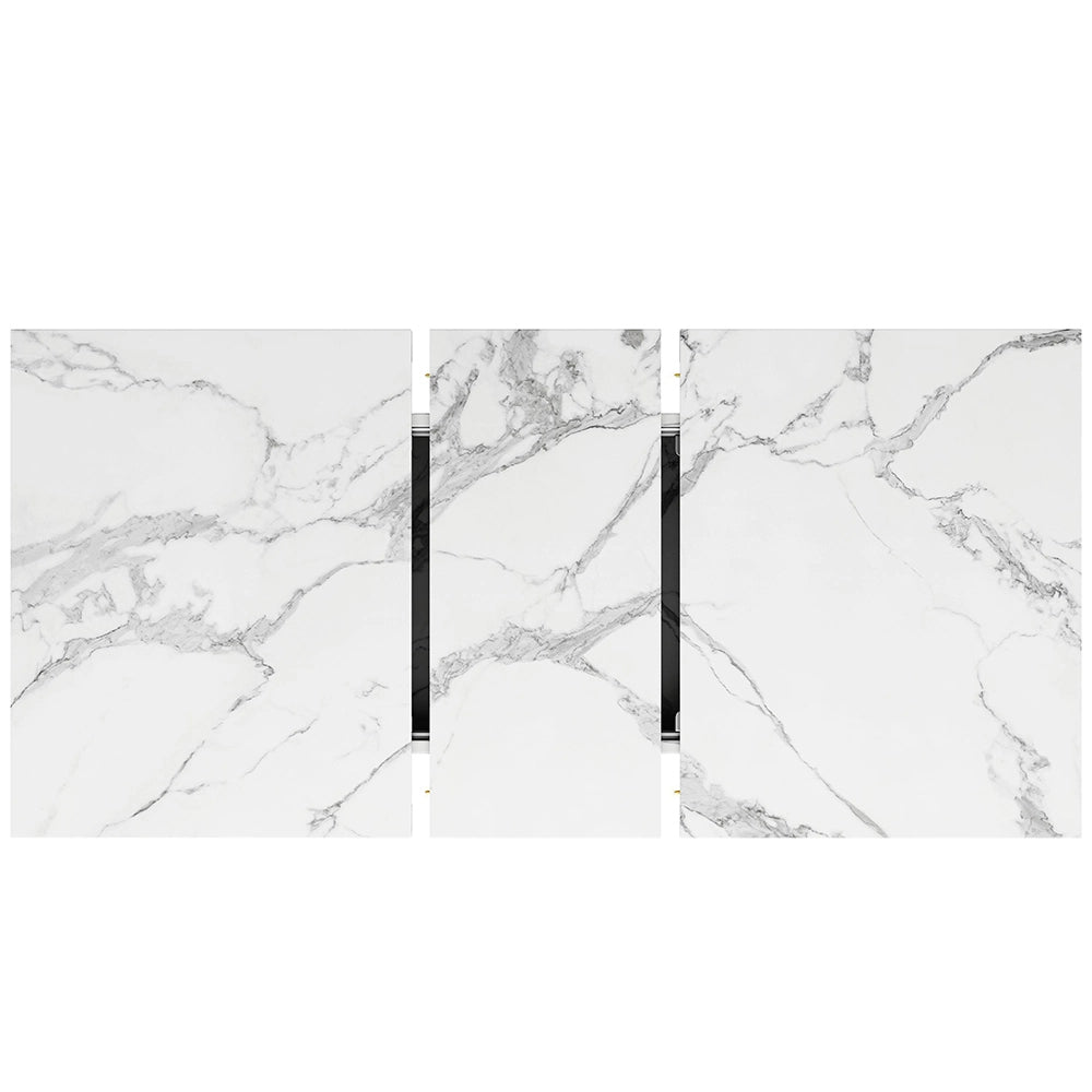 Tavolo allungabile - Xylo - 120-160x80cm noce/marmo gambe stella