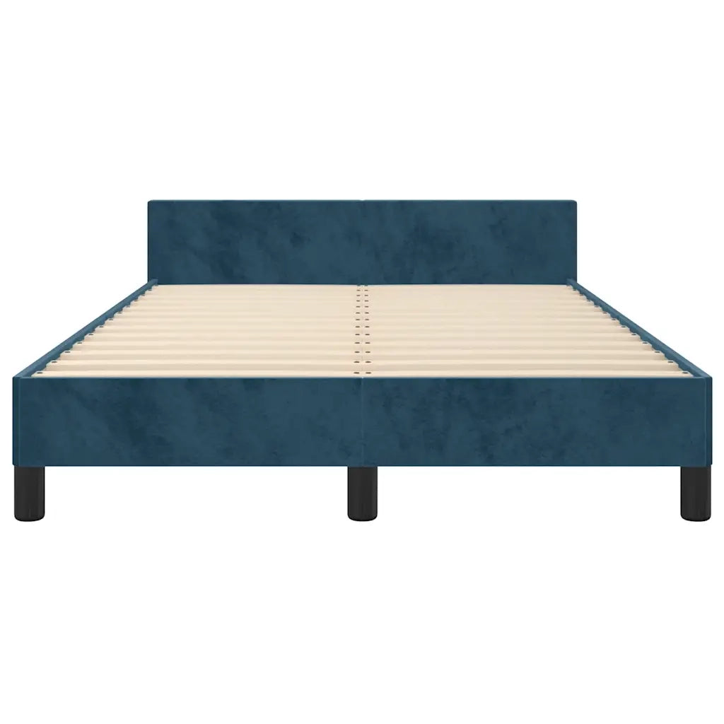 Giroletto senza Materasso Blu Scuro 120x200 cm in Velluto