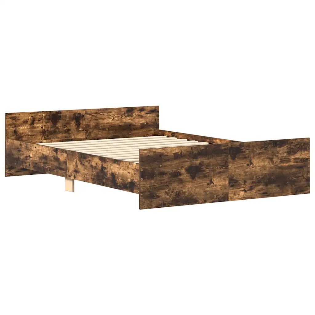 Giroletto con Testiera e Pediera Rovere Fumo 140x190 cm 3203786