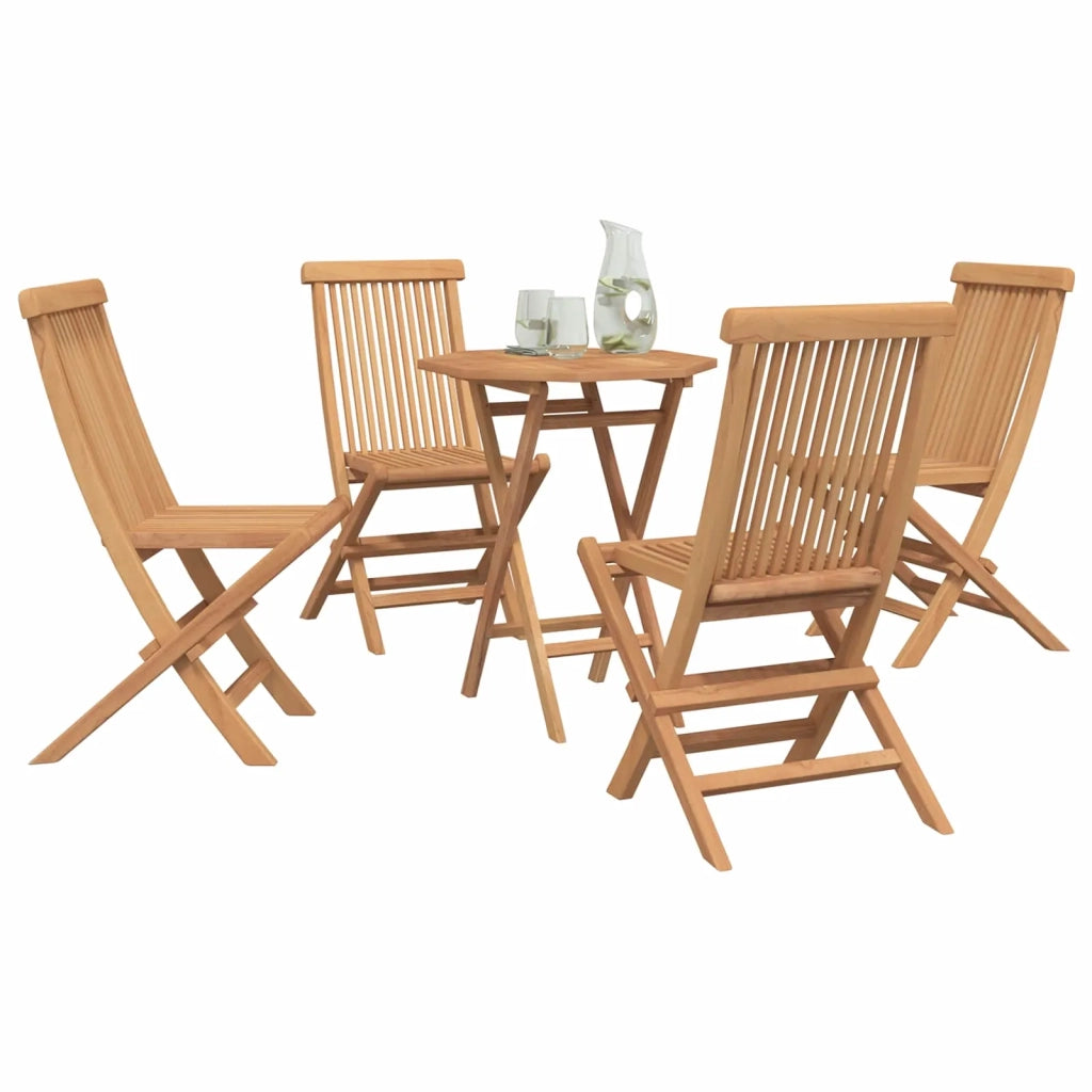 Set da Giardino 5 pz Marrone Legno Teak Massello 3437403
