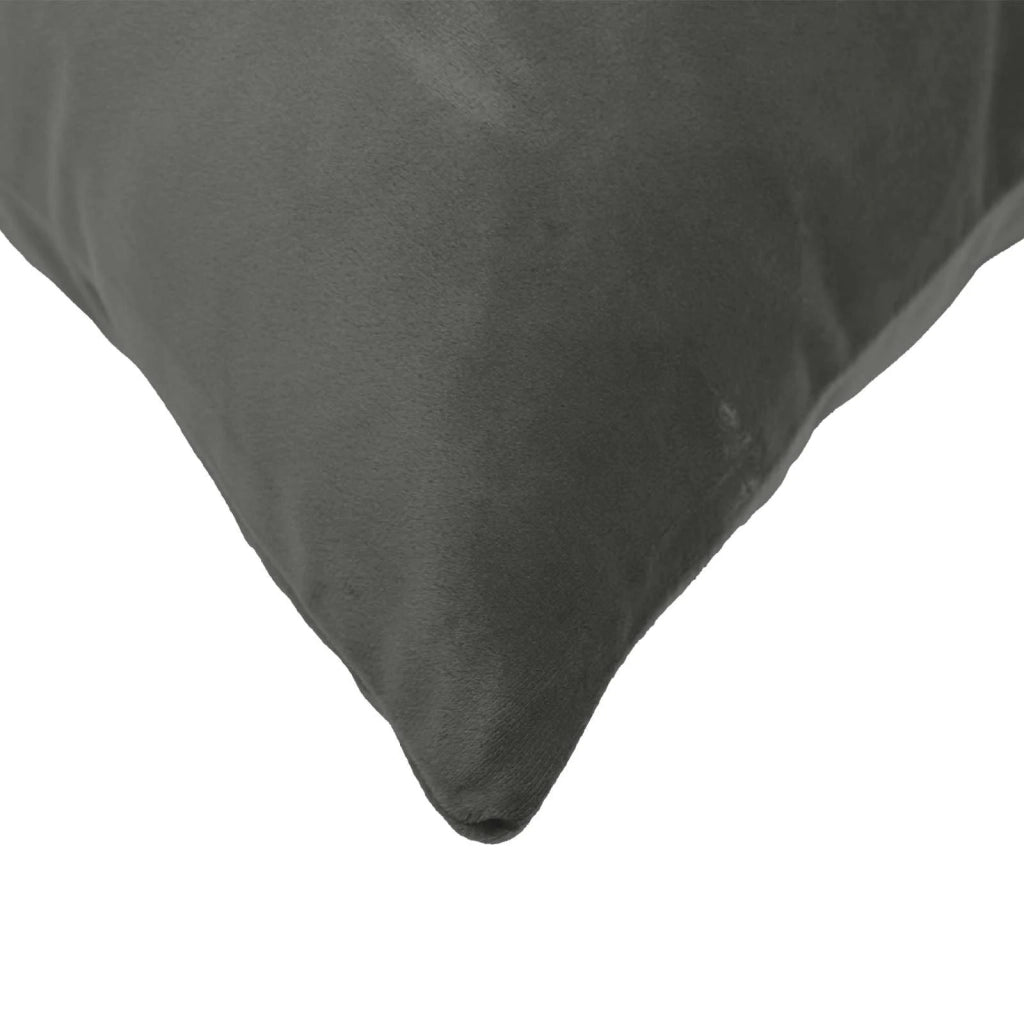 Cuscino con cuscino HEERLEN 2 pz Grigio Scuro Velluto 923833