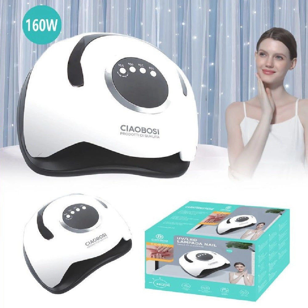 Trade Shop - Lampada Uv 160w Fornetto Unghie 36 Led Nail Art Ricostruzione Gel Smalto Tx-8487 -