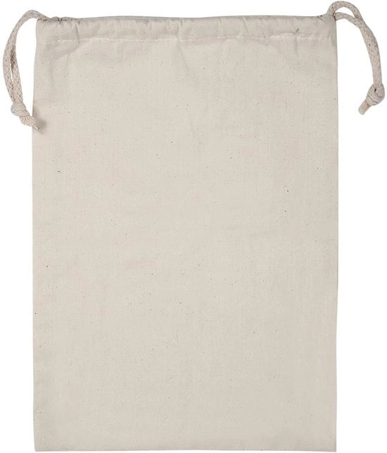 Borsa di stoccaggio ecologica a cotone - grande borsa con cinturino - organizzazione domestica - viaggi - borsa da bucato - spazio risparmiato 22x28cm