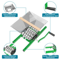 Set Mulino macina frutta 7 l e Torchio frutta 6 l con gabbia in legno e scacco di spremitura