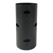 Portaombrelli in Metallo Tondo Rain Nero 49 cm