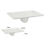 Trade Shop - Mensola In Legno Bianco 36x23.5x11cm Arredo Casa Cameretta Ripiano Parete 70203 -