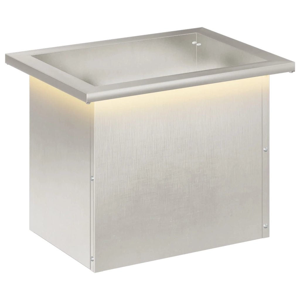 Fioriera da giardino con LED Argento 30 x 40 x 30 cm 8008078