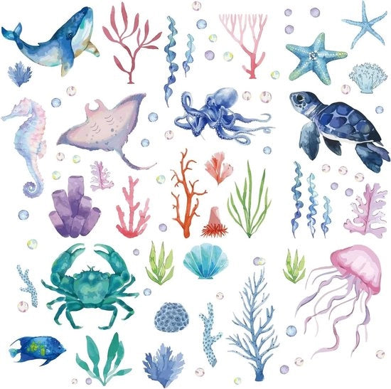 Decorazioni per Parete Marine Estive Zee Thema Stickers Autoadesivi per Finestre