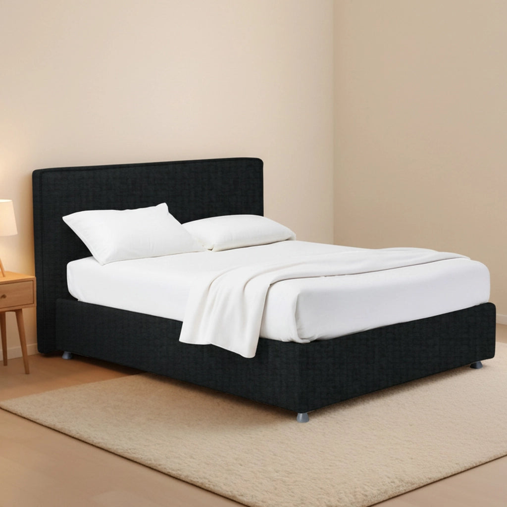 Gosport, Letto Piazza e Mezza Sfoderabile Made in Italy, Grigio Scuro